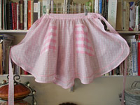 1944 Pink Gingham Half Apron