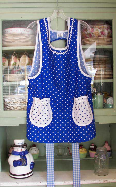 Blue Polka Dot Rund Pockets